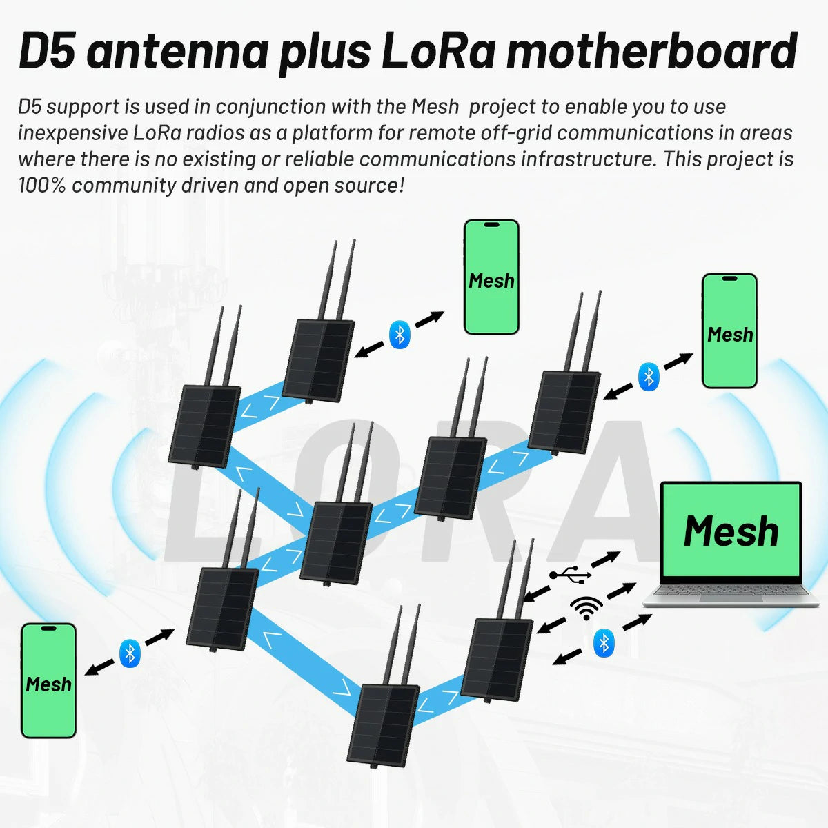 D5 antenna plus LoRa motherboard