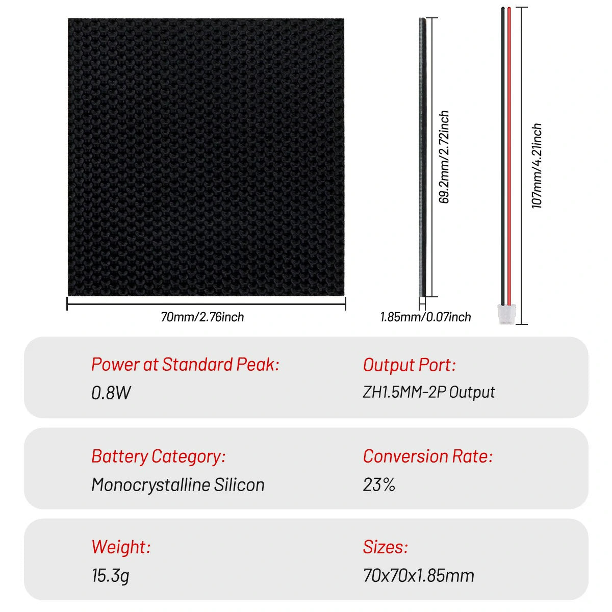 Size specification diagram