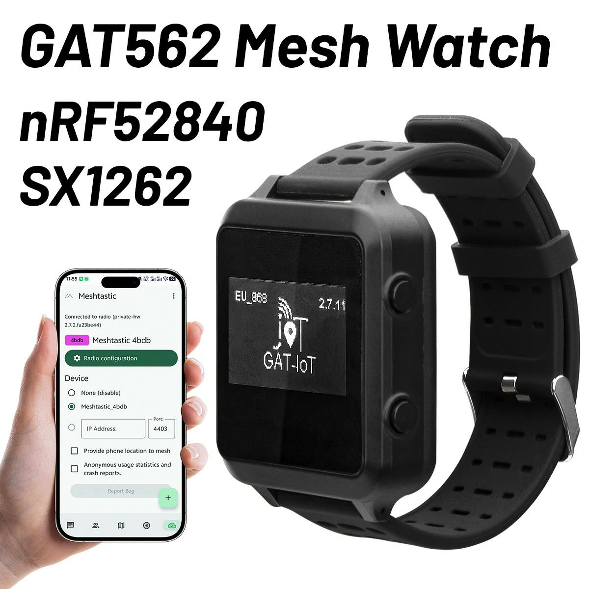 GAT562 Mesh Watch nRF52840 SX1262