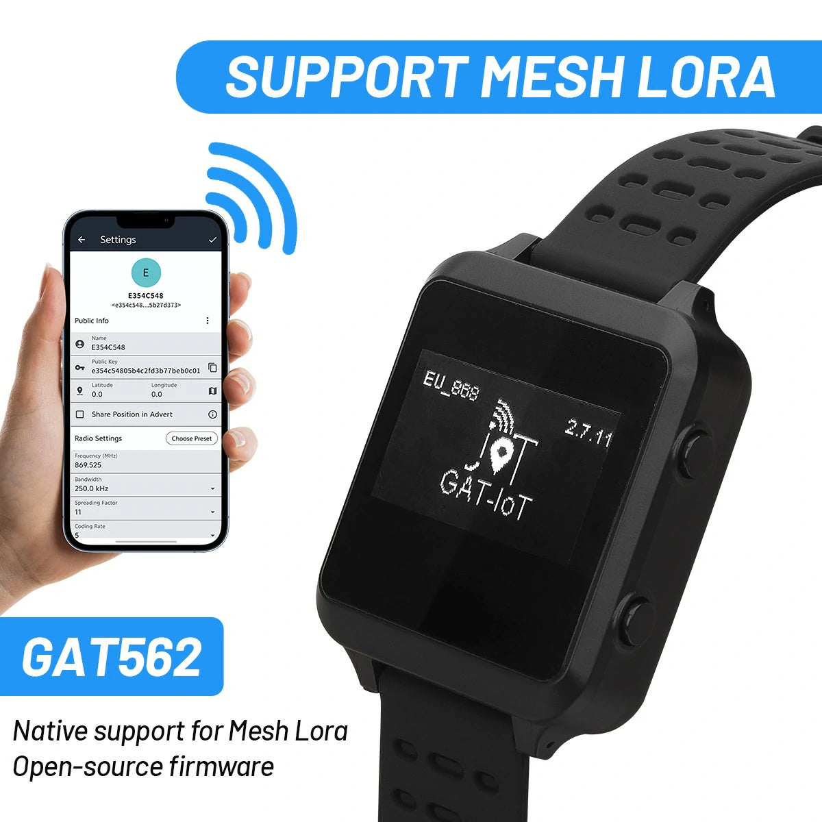 GAT562 Mesh Watch SUPPORT MESH LORA