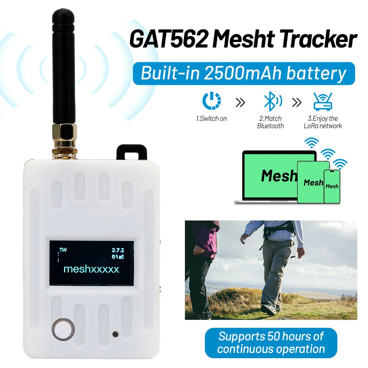 GAT562 Built-in 2500mAh battery