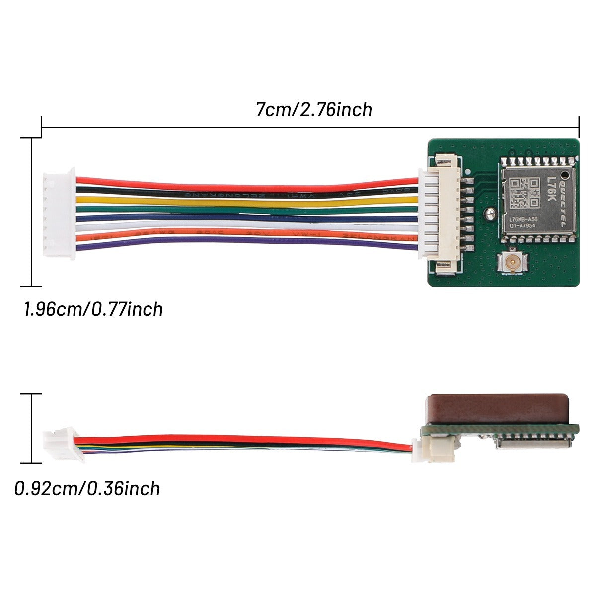 GPS Mainboard Antenna Dimension diagram